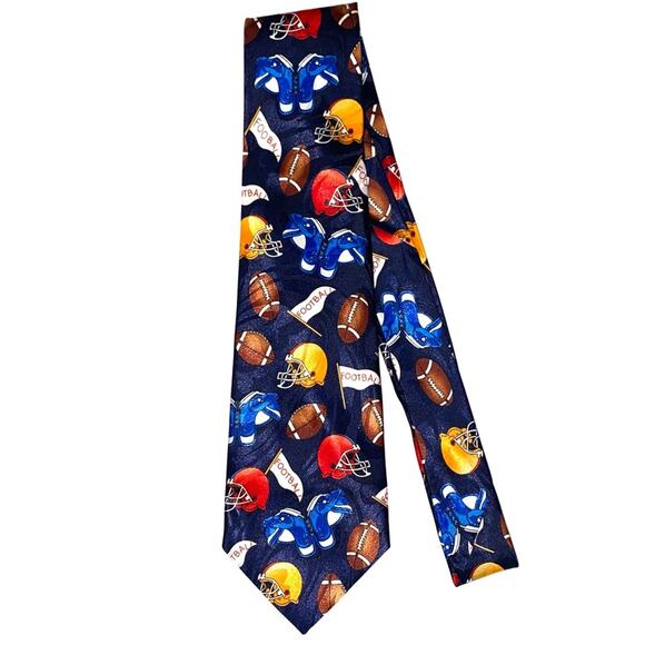Steven Harris Hand Made Football Theme Tie - Picture 1 of 10
